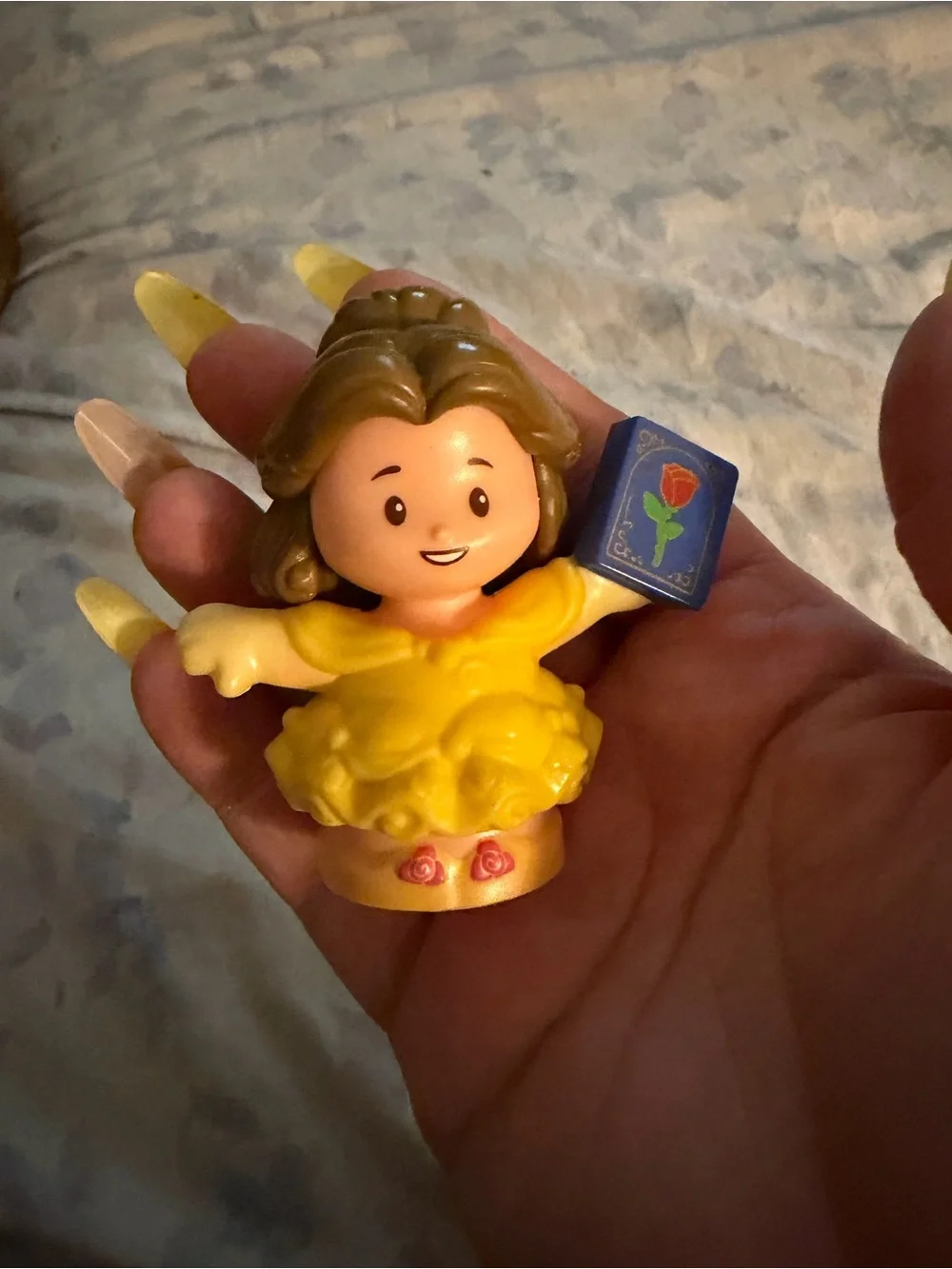 Yellow Princess Doll Figure with Storybook Accessory
